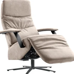 Relaxfauteuil Tofino elektrisch microleder grijs