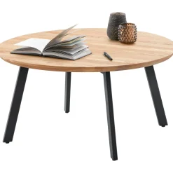 Salontafel Widnes eikenhout 80x36 cm rond