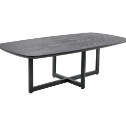 Salontafel Widnes zwart eikenhout 130x65 cm Deens ovaal