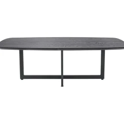 Salontafel Widnes zwart eikenhout 130x65 cm Deens ovaal