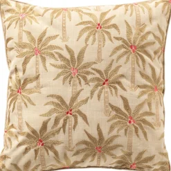 Sierkussen Westray 45x45 cm beige met palmbomen