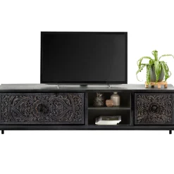 TV-meubel Montclair zwart 190 cm