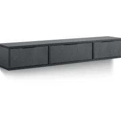 TV-meubel Verdio zwevend 206 cm zwart