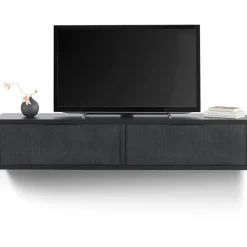 TV-meubel Verdio zwevend 161 cm zwart