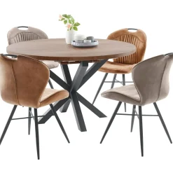 Uitschuifbare eettafel Caltana 130/170 cm donkerbruin