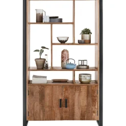 Vakkenkast Newhaven mangohout 180x110x43 cm