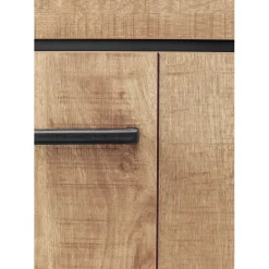 Vitrinekast Mantera 200x180x48 cm lichtbruin