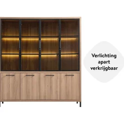 Vitrinekast Selinia 200x183x45 cm