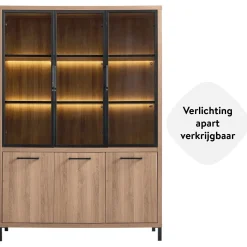 Vitrinekast Selinia 200x140x45 cm