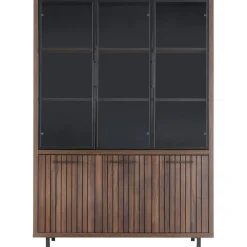 Vitrinekast Tenino 200x140x45 cm bruin