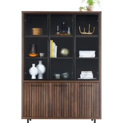 Vitrinekast Tenino 200x140x45 cm bruin