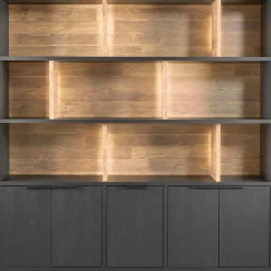 Wandmeubel Verdio 212x207x50 cm met verlichting